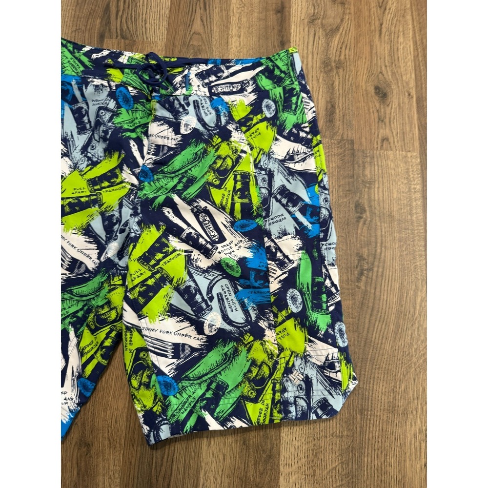 Columbia Shorts Men's Size 34x11 Multicolor Swim Trunks Drawstring Beach Bottles - Picture 3 of 16